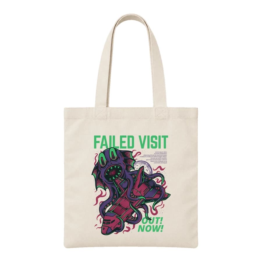 Tote bag — Failed Visit — Devant — Naturel