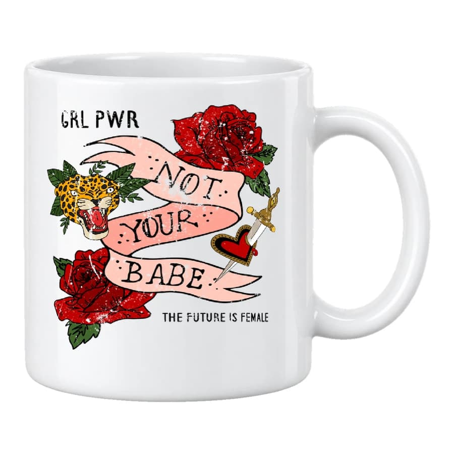 Mug — Notyourbabe — Devant — Blanc